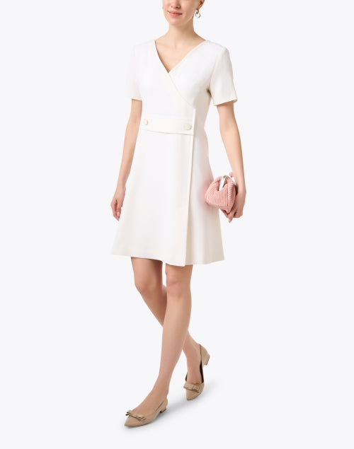 Tabitha Wool Crepe Mini Dress with Flattering Waist Detail