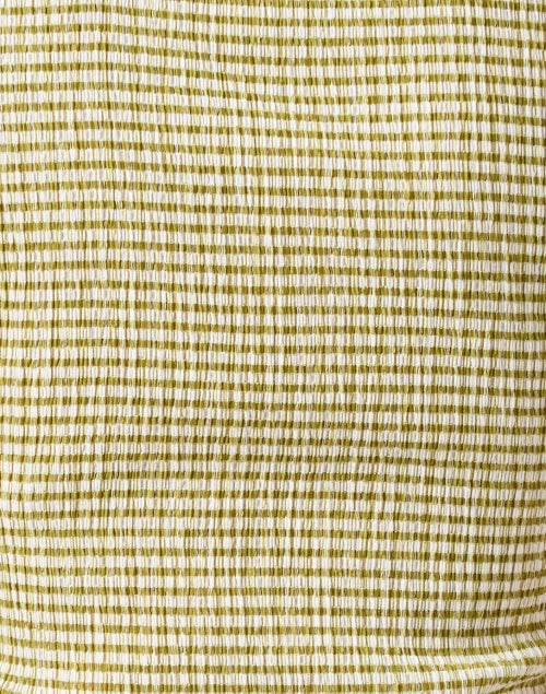 Stylish Herbaria Earthy Green and Cream Check Print Lightweight Top