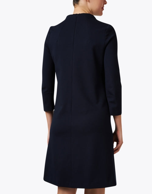 Stylish Navy Phoenix Jersey Tunic Dress with Button Details