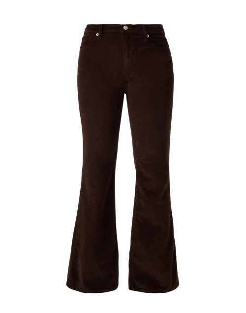 Frame's Effortless Espresso Brown Corduroy Flare-Leg Pants