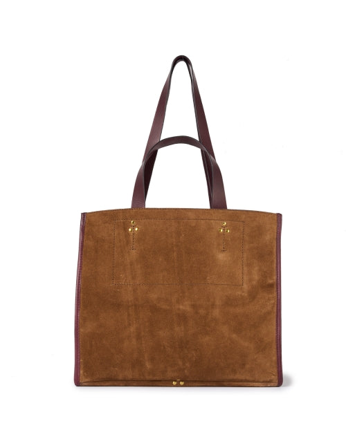 Jerome Dreyfuss Leon Luxury Brown Suede Everyday Carryall Bag