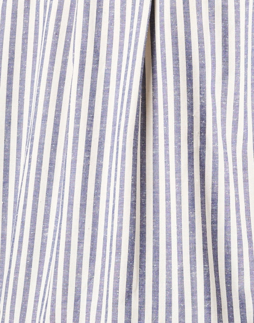Ines de la Fressange Noa Branded Blue and White Striped Women's Blouse Top