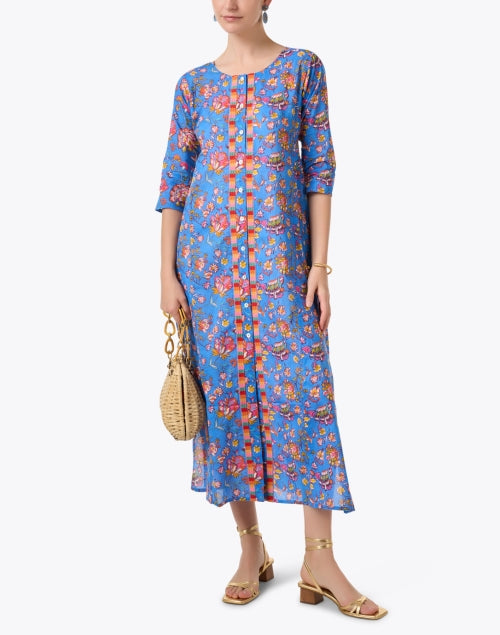 Ro's Garden Blair Lightweight Multi - Floral Print 100% Cotton Maxi Dress