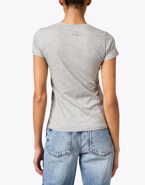 Comfortable Grey Pure Cotton Short-Sleeved Crew Neck T-Shirt