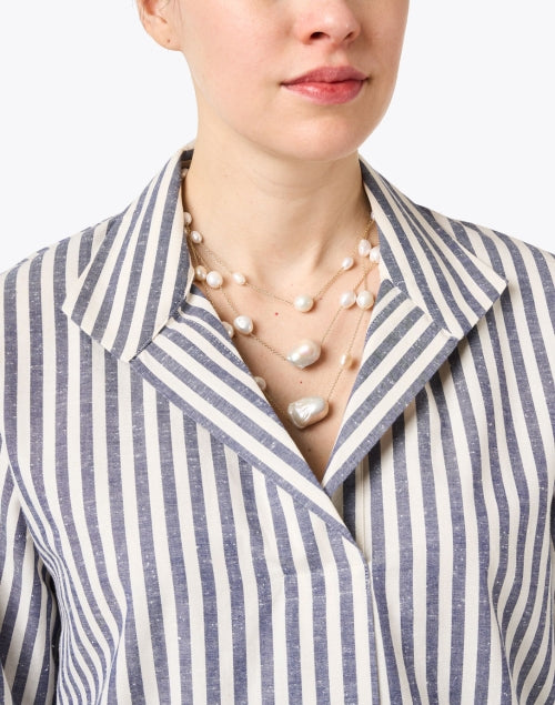 Stunning Gold Pearl Multi - Strand Fashion Necklace by Kenneth Jay Lane
