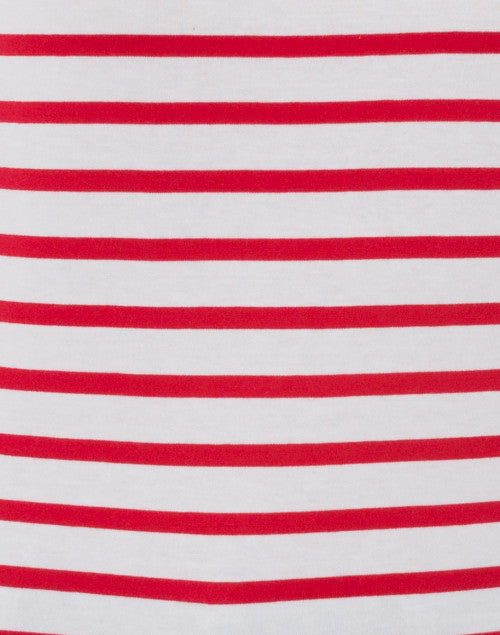 Soft Cotton Minquidame Top with White and Red Stripes
