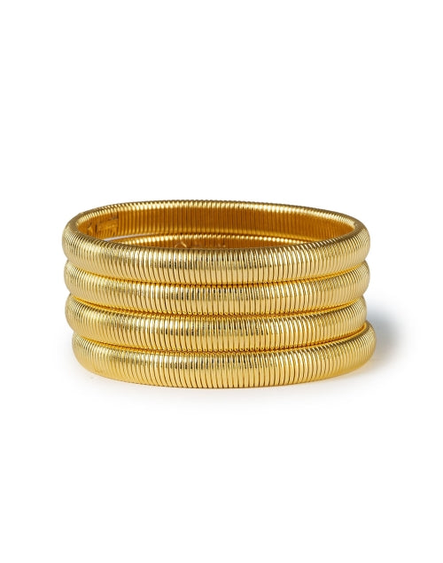 Exquisite Cobra-Inspired Gold-Plated Bracelet Set for Fashionable Stacking