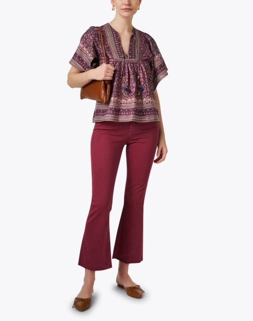 AG Women's Fashionable Farrah Magenta Boot - cut Denim Jeans