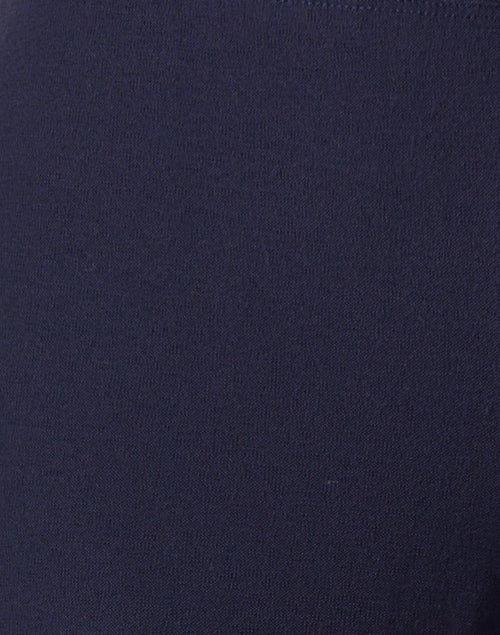 Stretchable Slim Ink Blue Ankle Cropped Pull - on Pants