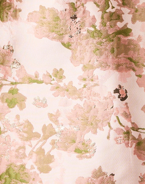 Abbey Glass Lulu Brand Blush Pink Colored Jacquard Fabric Mini Dress