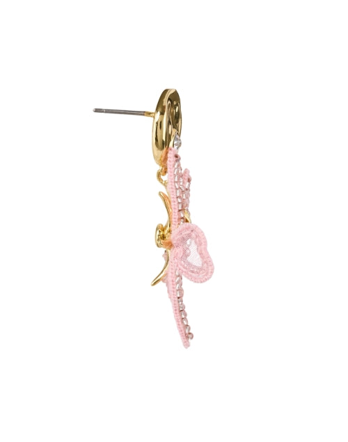 Estefania Delicate Pink Flower-shaped Drop Earrings by Mignonne Gavigan