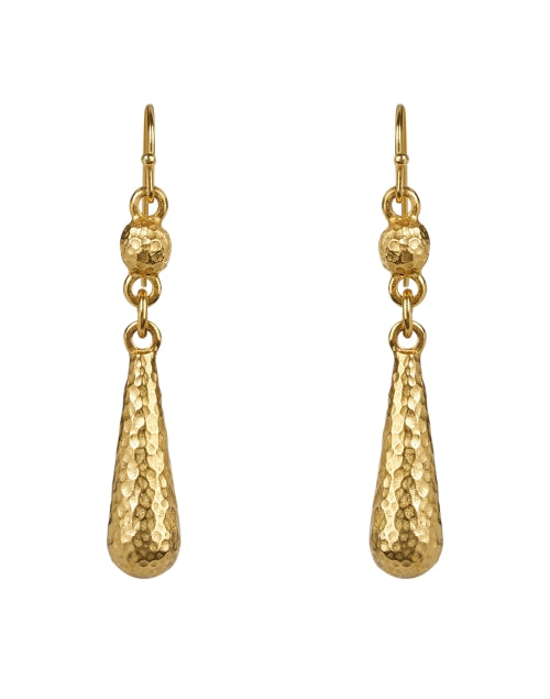 Stylish Hammered Gold-plated Drop Earrings for Daily Wear