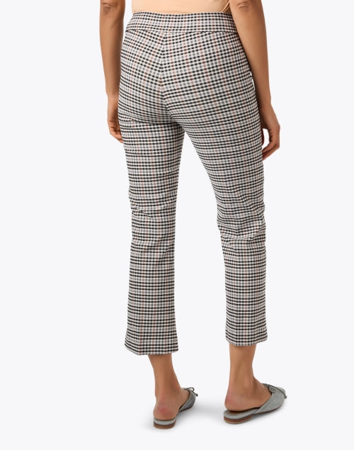 Leo Plaid Pattern Cropped Flare Style Women's Trousers