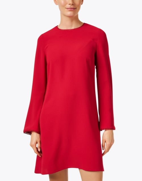 Elegant Raja Red Feminine Shift Dress for Women