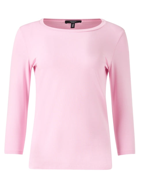Multia Feminine Pink Cotton Blend Jersey Top for Weekend Wear