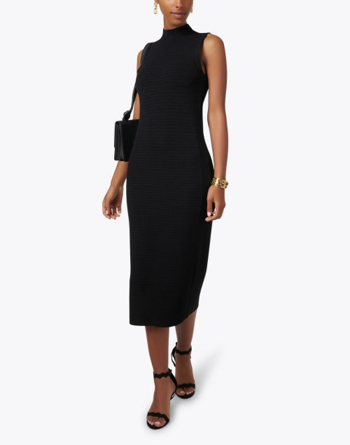 Stylish Lightweight Black Knit Sheath Dress for Any Occasion