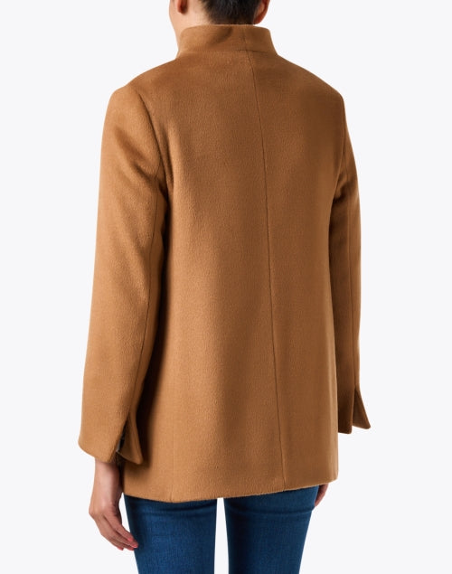 Luxurious Cinzia Rocca Icons Camel Wool Straight - Silhouette Coat