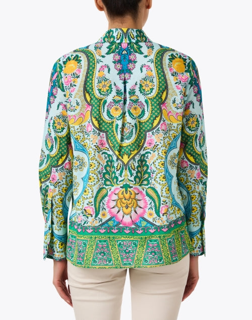 Claire Multicolored Print Cotton Women's Blouse