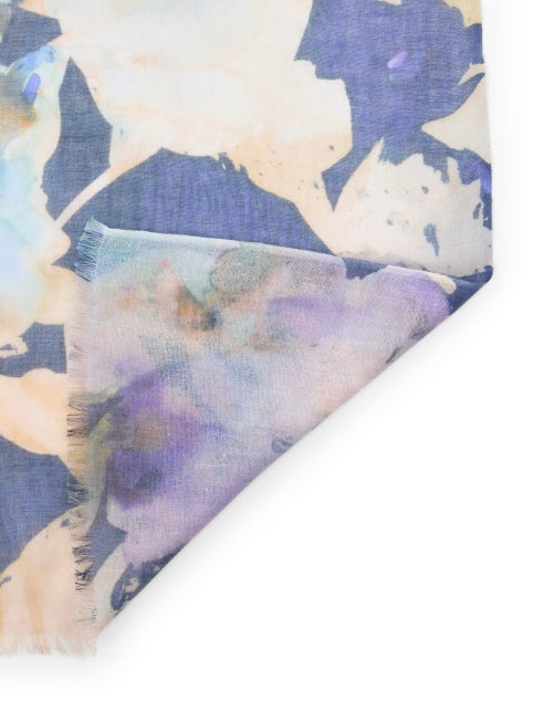 Exquisite Moonlit Multi - Patterned Silk and Cashmere Blend Scarf for Fashion Accessories
