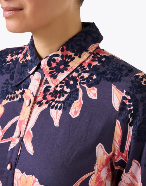Stunning Molly Purple Floral Print Women's Midi Dress
