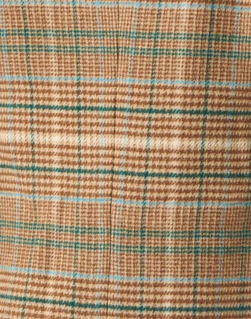 Stylish Brown Plaid Double - Breasted Longline Coat for Seasonal Wardrobe