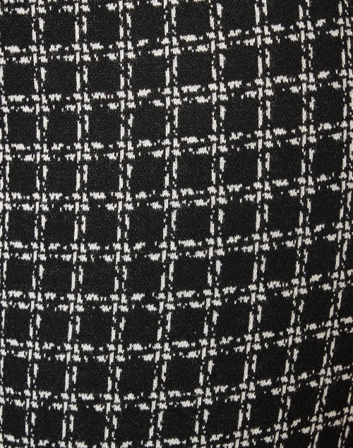 Faith High - Quality Black and White Tweed Women's Straight - Leg Pants