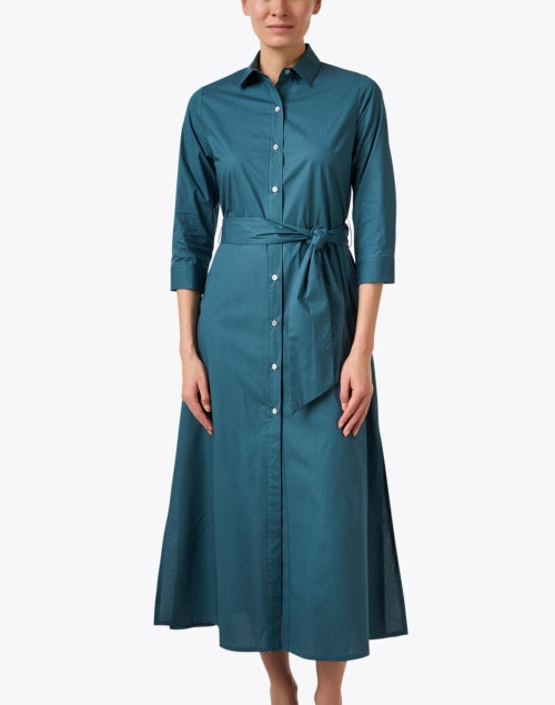Stylish Teal Colored Shirt-style Dress for All Occasions
