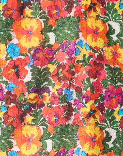 Rachel Cotton Blouse with Vibrant Multi - Floral Print