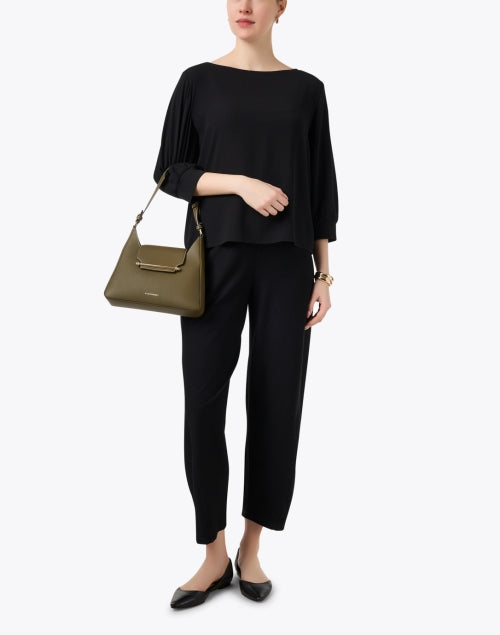 Elegant Black Women's Silk Georgette Fashion Top