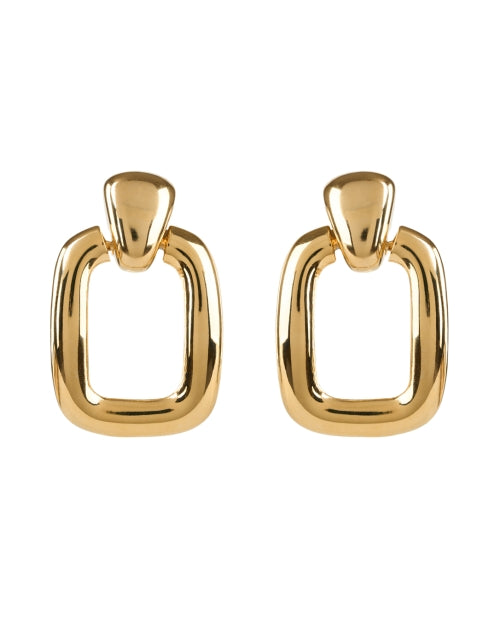 Luxurious 24-Karat Plated Brass Gold Square Clip-On Earrings for Daily Wear
