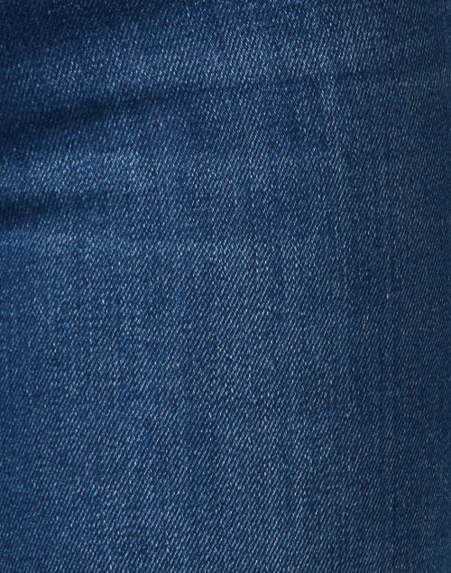 The Medium Blue High-Waisted Ankle-Length Stretch Denim Jeans for a Stylish Look, Named Hustler