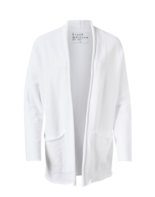 Barbara's Super Soft White Cotton Cardigan for Cozy Layering