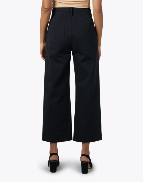 Merida Stylish Black Cotton Straight - Leg Ankle - Hemmed Pants for Versatile Wear