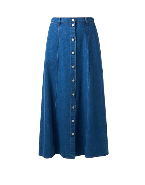 Stylish Xirena Spence Women's Blue Cotton Denim A-Line Skirt