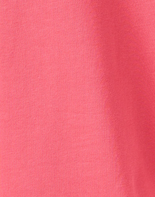 Pink Embroidered Women's Knit Crew Neck Top for All Seasons