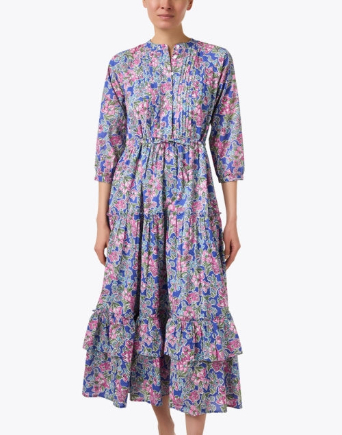 Bazaar Fashionable Multi - Patterned Cotton Maxi Dress