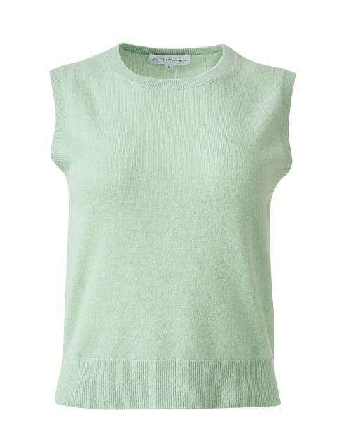 Sage Green Premium Cashmere Women's Knit Tank Top