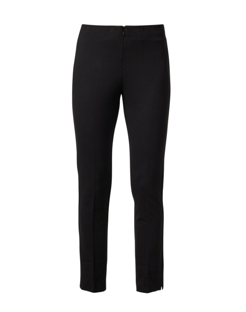 Kaylee Women's Black Knitted Front-Zippered Casual Trousers