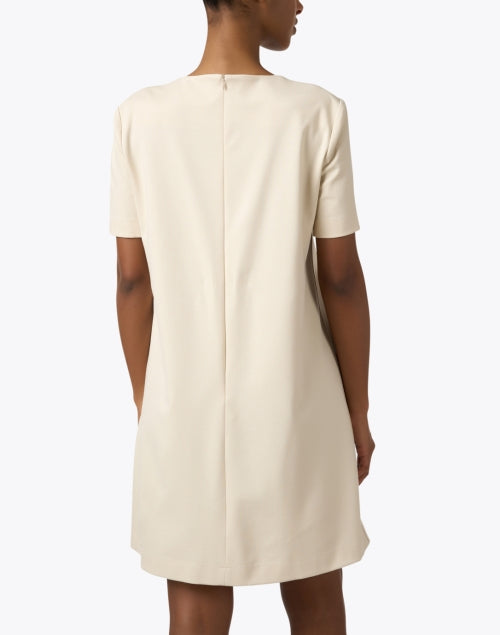 Elegant Ivory Stretch Shift Dress by Harris Wharf London