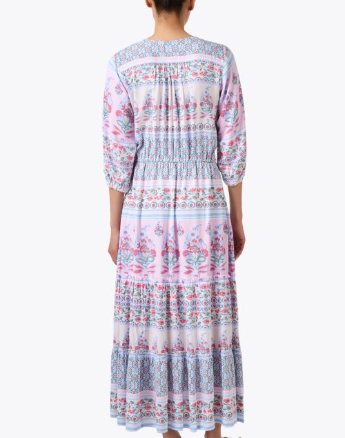 Stylish Carrie Pink Printed Rayon Midi Dress by Walker & Wade