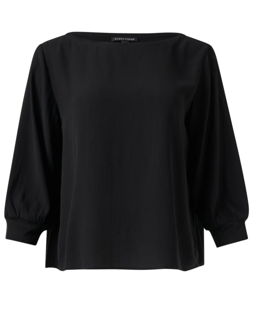 Elegant Black Women's Silk Georgette Fashion Top