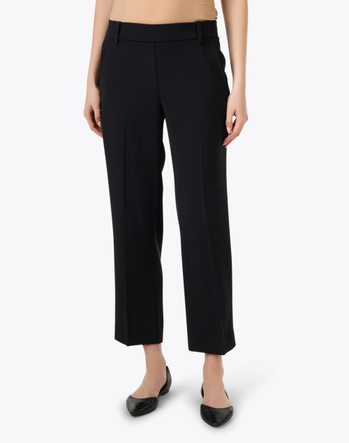 Stylish Black Pull - On Knit Tapered Pants