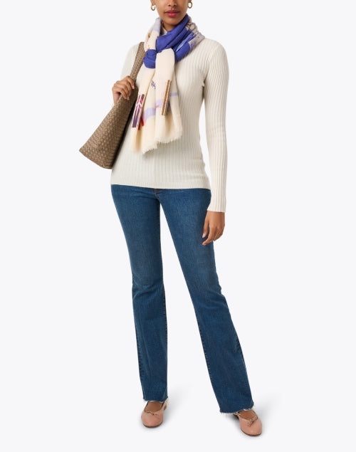 Luxurious Bibi White Cashmere Knit Sweater for Fashionable Wear