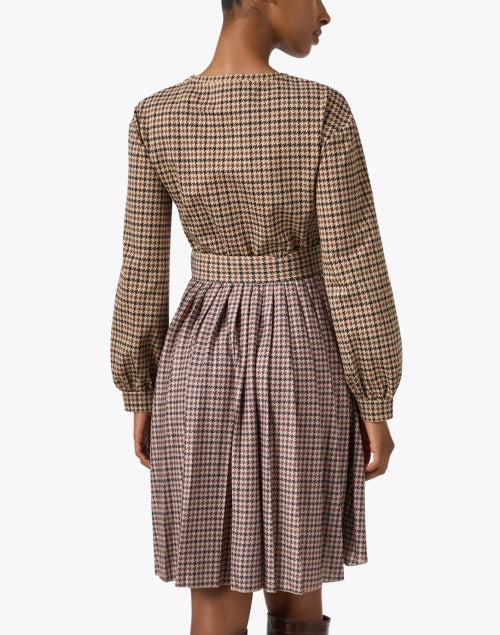 Weekend Max Mara Women's Vetta Mini Dress in Brown Plaid Pattern
