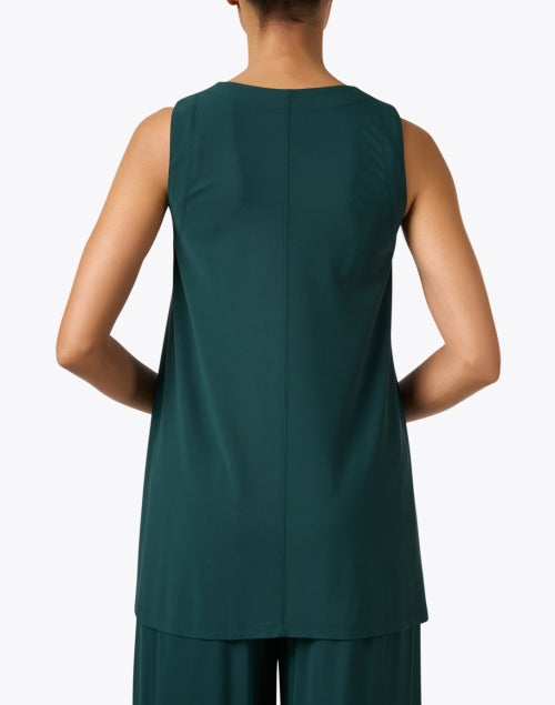 Stylish Lightweight Green Stretch Jersey Tank Top by Lafayette 148 New York