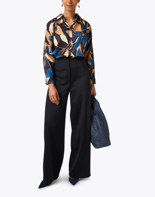 Dylan Stylish Multi - Print Feminine Button - Front Top