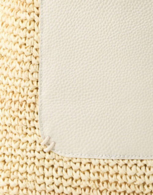 Stylish Sorrento Ivory Beige Raffia Shoulder Bag for Summer