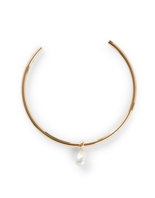 Elegant 14k Gold - Plated Talia Freshwater Pearl Removable Choker Necklace