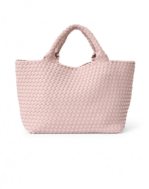 St. Barths Medium-sized Shell Pink Woven Neoprene Handbag with Matching Pouch
