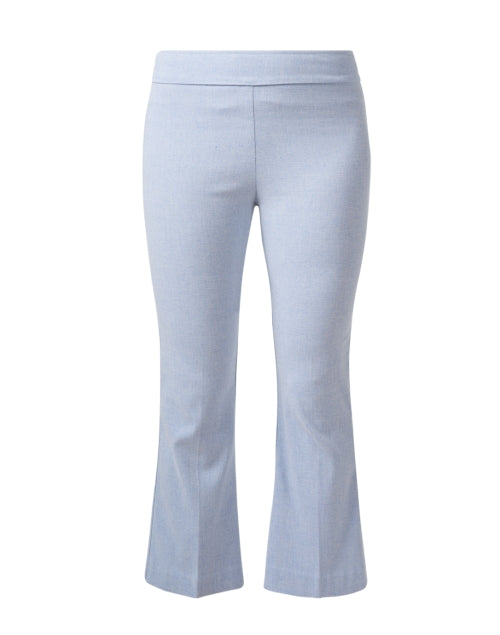 Stylish Leo Chambray Cropped Flare Women's Pants for All-Day Wear